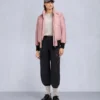 Original Debbie Shearling Trim Bomber Jacket