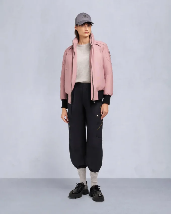 Original Debbie Shearling Trim Bomber Jacket