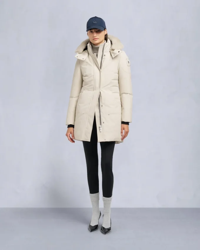Parkas med shearling-kant