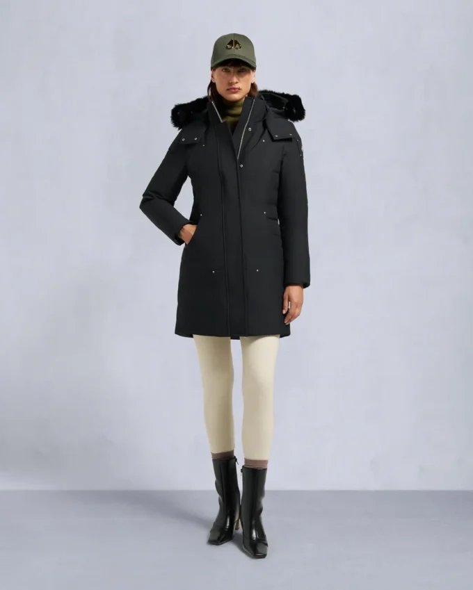 Parkas med shearling-kant