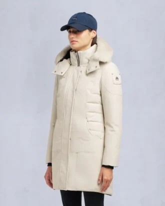 Parkas med shearling-kant