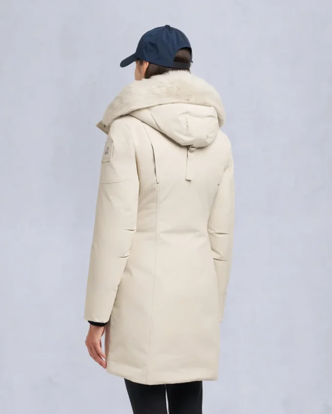 Parkas med shearling-kant