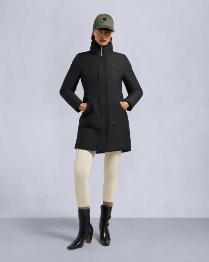 Parkas med shearling-kant