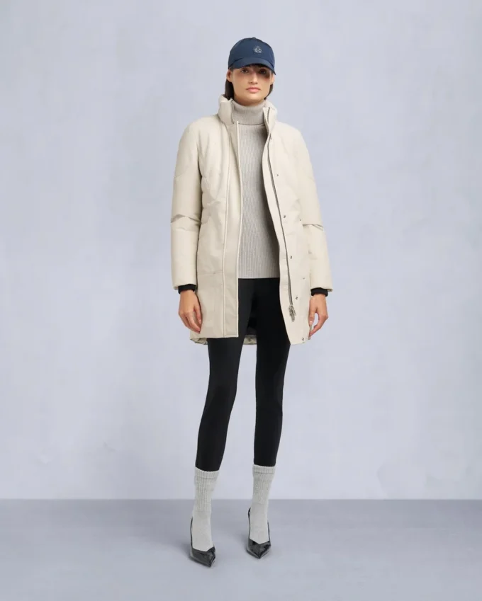 Parkas med shearling-kant