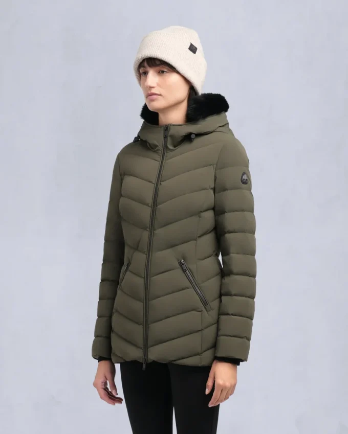 Roselawn jakke med shearling-kant