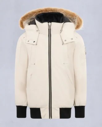 Unisex bomberjakke for barn med original shearling-kant