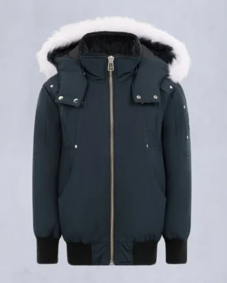 Unisex bomberjakke for barn med original shearling-kant