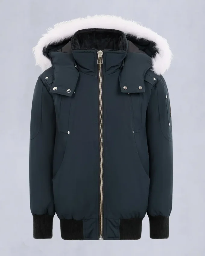 Unisex bomberjakke for barn med original shearling-kant