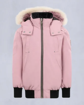 Unisex bomberjakke for barn med original shearling-kant