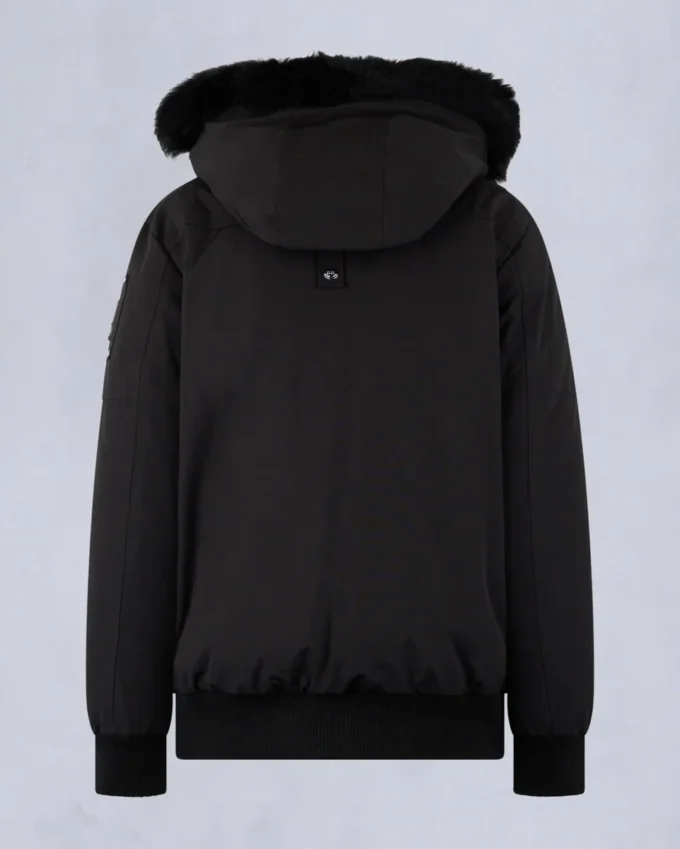 Unisex bomberjakke for barn med original shearling-kant