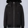 Unisex bomberjakke for barn med original shearling-kant