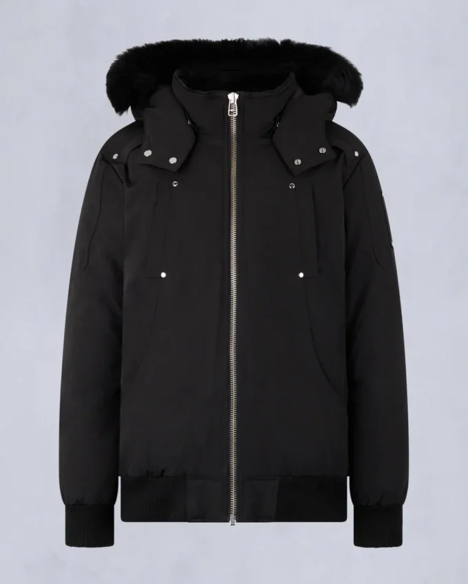 Unisex bomberjakke for barn med original shearling-kant