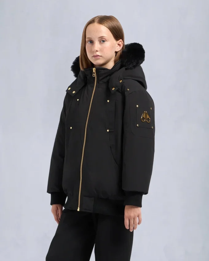 Unisex Original Gold Series shearling-trimmet bomberjakke for barn