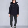 Unisex parkas for barn med shearling-kant