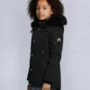 Unisex parkas for barn med shearling-kant