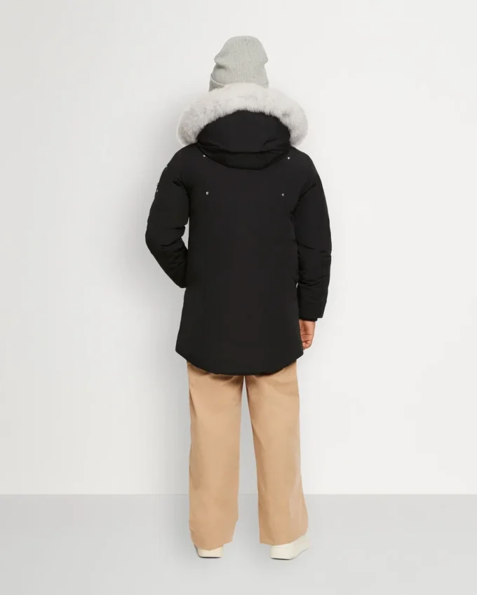 Unisex parkas for barn med shearling-kant