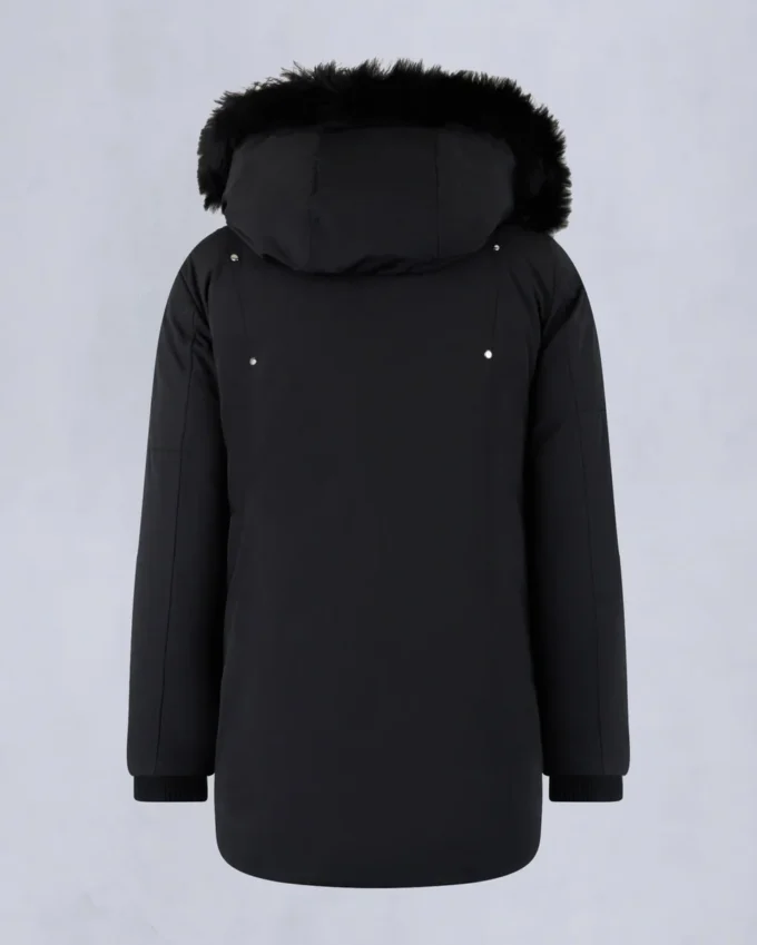 Unisex parkas for barn med shearling-kant