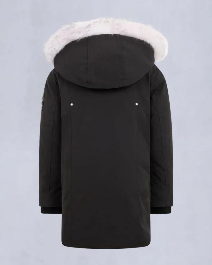 Unisex parkas for barn med shearling-kant