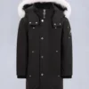 Unisex parkas for barn med shearling-kant