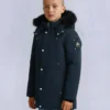 Unisex parkas for barn med shearling-kant