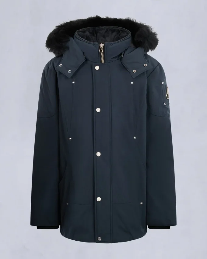 Unisex parkas for barn med shearling-kant