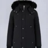 Unisex parkas for barn med shearling-kant