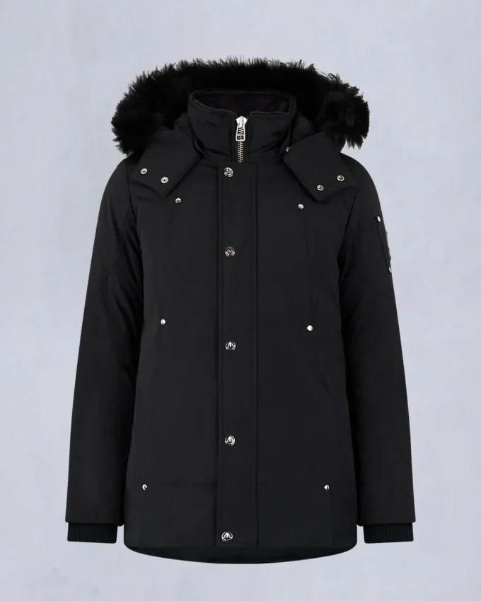 Unisex parkas for barn med shearling-kant